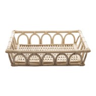 Bandeja 31cm Por 24cm Por 7cm De Altura Decorativa De Rattan Nature